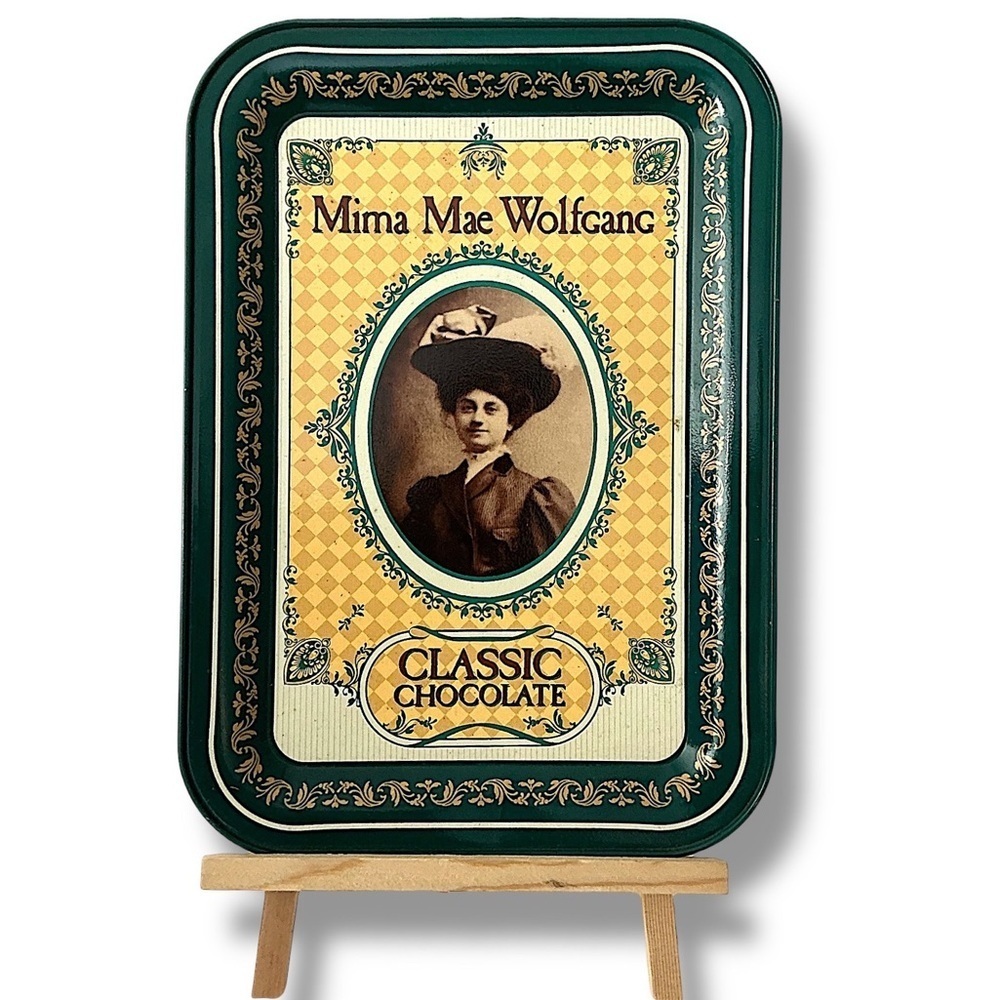 Mima Mae Wolfgang Metal Tray Commemorative Story Nostalgic Vintage Collectible